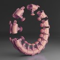 HHW01 HULA HOP PINK Z WYPUSTKAMI I OBCIĄŻNIKIEM HMS HMS