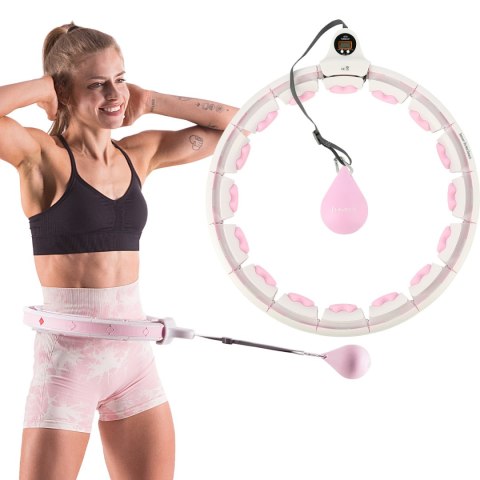 HHW06 HULA HOP PINK Z WYPUSTKAMI I OBCIĄŻNIKIEM + LICZNIK HMS HMS HHW06 HULA HOP PINK Z WYPUSTKAMI I OBCIĄŻNIKIEM + LICZNIK HMS HMS