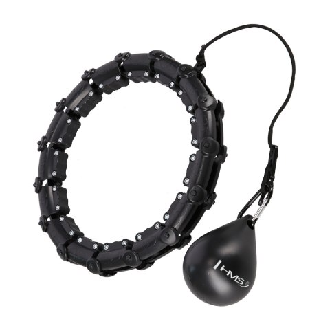 HHW11 PLUS SIZE HULA HOP BLACK Z WYPUSTKAMI I OBCIĄŻNIKIEM HMS HMS