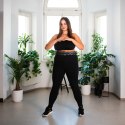 HHW12 PLUS SIZE HULA HOP BLACK Z WYPUSTKAMI I OBCIĄŻNIKIEM HMS HMS