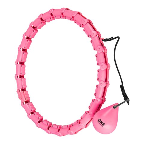 OHA02 HULA HOP PINK Z WYPUSTKAMI I OBCIĄŻNIKIEM ONE FITNESS ONE FITNESS OHA02 HULA HOP PINK Z WYPUSTKAMI I OBCIĄŻNIKIEM ONE FITNESS ONE FITNESS