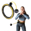 HHM21 HULA HOP BLACK/YELLOW Z MAGNESAMI, WYPUSTKAMI TPE I OBCIĄŻNIKIEM + LICZNIK HMS HMS