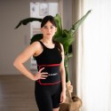 ZESTAW HULA HOP HHW02 BLACK Z WYPUSTKAMI I OBCIĄŻNIKIEM HMS + PAS BR163 RED HMS