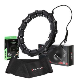ZESTAW HULA HOP HHW11 BLACK Z WYPUSTKAMI I OBCIĄŻNIKIEM + PAS BR163 BLACK PLUS SIZE HMS HMS
