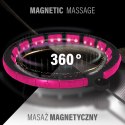 ZESTAW HULA HOP MAGNETYCZNY BLACK/PINK HHM16 Z LICZNIKIEM HMS + PAS WYSZCZUPLAJĄCY BR163 BLACK HMS
