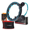ZESTAW HULA HOP MAGNETYCZNY BLACK/TURQUOISE HHM17 Z LICZNIKIEM HMS + PAS WYSZCZUPLAJĄCY BR163 RED HMS
