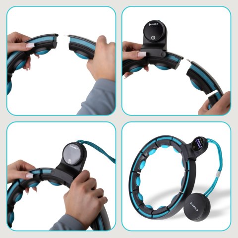 ZESTAW HULA HOP MAGNETYCZNY BLACK/TURQUOISE HHM17 Z LICZNIKIEM HMS + PAS WYSZCZUPLAJĄCY BR163 RED HMS ZESTAW HULA HOP MAGNETYCZNY BLACK/TURQUOISE HHM17 Z LICZNIKIEM HMS + PAS WYSZCZUPLAJĄCY BR163 RED HMS