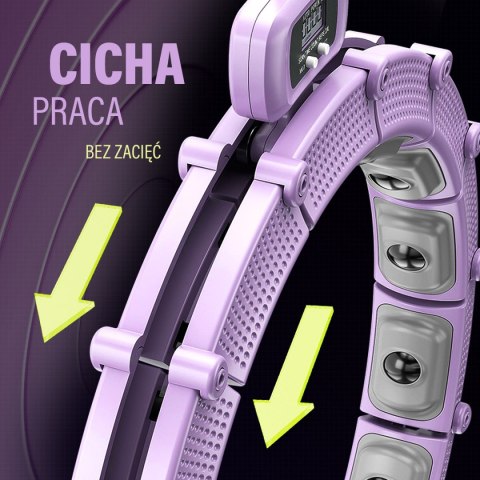 ZESTAW HULA HOP MAGNETYCZNY VIOLET HHM14 Z LICZNIKIEM HMS + PAS WYSZCZUPLAJĄCY BR163 BLACK HMS ZESTAW HULA HOP MAGNETYCZNY VIOLET HHM14 Z LICZNIKIEM HMS + PAS WYSZCZUPLAJĄCY BR163 BLACK HMS