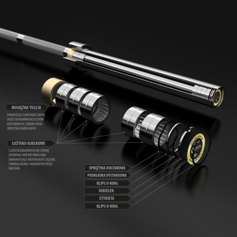 GO1100 + ZG1500 GOLDEN GRYF OLIMPIJSKI 20KG 2200MM HMS PREMIUM HMS PREMIUM GO1100 + ZG1500 GOLDEN GRYF OLIMPIJSKI 20KG 2200MM HMS PREMIUM HMS PREMIUM