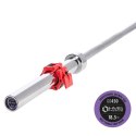 GO450 (+ ZG1000R) GRYF OLIMPIJSKI 18.5KG 2200MM HMS Z ZACISKAMI LOCK JAW RED HMS PREMIUM