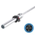 GO900 GRYF OLIMPIJSKI 20KG 2200MM HMS PREMIUM + ZG1500 SILVER ZACISKI LOCK JAW (2 szt) HMS PREMIUM