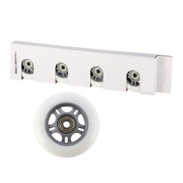 PU 84x24 82A BIAŁE (4 szt.) + ABEC-7 (8 szt.) ZESTAW STOCK NILS EXTREME
