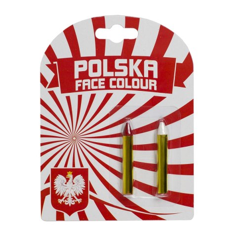 RU112 KREDKI DO MALOWANIA TWARZY BIAŁO-CZERWONE INNY RU112 KREDKI DO MALOWANIA TWARZY BIAŁO-CZERWONE INNY