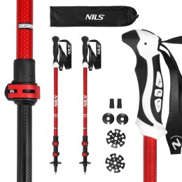TK8601 RED KIJE TREKKINGOWE ALUMINIOWE NILS NILS