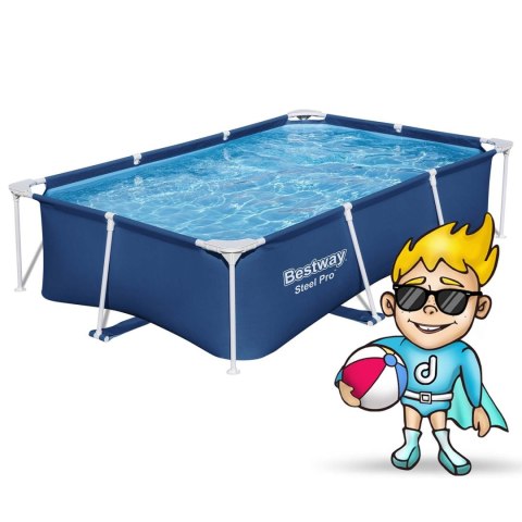 Basen ogrodowy stelażowy 259x170x61 cm zestaw 15w1 Bestway Basen ogrodowy stelażowy 259x170x61 cm zestaw 15w1 Bestway