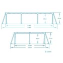 Basen ogrodowy stelażowy 259x170x61 cm zestaw 15w1 Bestway