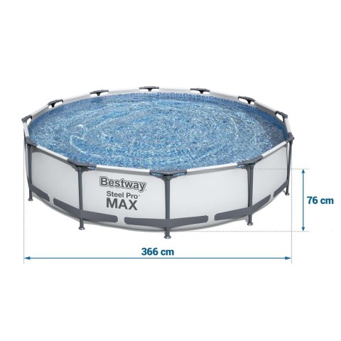 Basen ogrodowy stelażowy 366 x 76 cm 16w1 Bestway + maszynka do baniek GRATIS Basen ogrodowy stelażowy 366 x 76 cm 16w1 Bestway + maszynka do baniek GRATIS