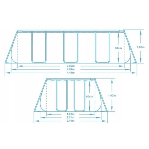Basen ogrodowy stelażowy 404 x 201 x 100 cm 18w1 Bestway Basen ogrodowy stelażowy 404 x 201 x 100 cm 18w1 Bestway