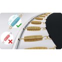 TRAMPOLINA OGRODOWA CZARNO/NIEBIESKA ROZMIAR 312 CM Z SIATKĄ ZEWNĘTRZNĄ I DRABINKĄ