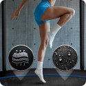 TRAMPOLINA OGRODOWA CZARNO/NIEBIESKA ROZMIAR 312 CM Z SIATKĄ ZEWNĘTRZNĄ I DRABINKĄ
