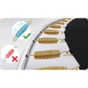 TRAMPOLINA OGRODOWA CZARNO/ZIELONA ROZMIAR 252 CM Z SIATKĄ ZEWNĘTRZNĄ I DRABINKĄ