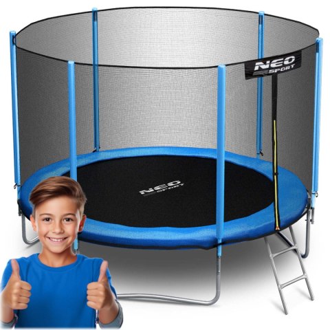 TRAMPOLINA OGRODOWA NIEBIESKA ROZMIAR 252 CM Z SIATKĄ ZEWNĘTRZNĄ I DRABINKĄ TRAMPOLINA OGRODOWA NIEBIESKA ROZMIAR 252 CM Z SIATKĄ ZEWNĘTRZNĄ I DRABINKĄ
