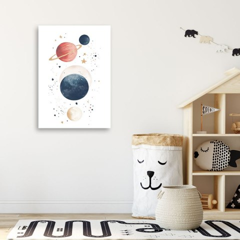 Obraz dla dzieci na ścianę, Planety Kosmos Boho - 40x60 Obraz dla dzieci na ścianę, Planety Kosmos Boho - 40x60