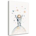 Obraz do pokoju dziecka, Astronauta Gwiazdy Boho - 40x60