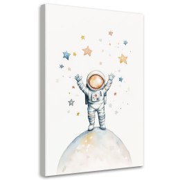 Obraz do pokoju dziecka, Astronauta Gwiazdy Boho - 40x60