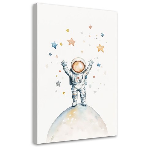 Obraz do pokoju dziecka, Astronauta Gwiazdy Boho - 40x60 Obraz do pokoju dziecka, Astronauta Gwiazdy Boho - 40x60