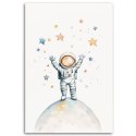 Obraz do pokoju dziecka, Astronauta Gwiazdy Boho - 40x60
