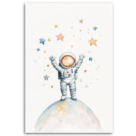 Obraz do pokoju dziecka, Astronauta Gwiazdy Boho - 40x60 Obraz do pokoju dziecka, Astronauta Gwiazdy Boho - 40x60