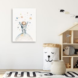 Obraz do pokoju dziecka, Astronauta Gwiazdy Boho - 80x120