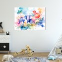 Obraz do pokoju dziecka, Kolorowe Zwierzęta afrykańskie akwarela - 60x40