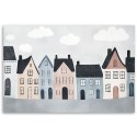 Obraz do pokoju dziecka, Kolorowe domy miasto - 100x70