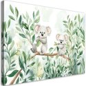 Obraz do pokoju dziecka, Misie Koala Liście eukaliptusa - 100x70