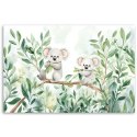 Obraz do pokoju dziecka, Misie Koala Liście eukaliptusa - 100x70
