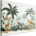 Obraz do pokoju dziecka, Palmy Zwierzęta Afrykańskie - 120x80