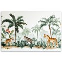 Obraz do pokoju dziecka, Palmy Zwierzęta Afrykańskie - 120x80
