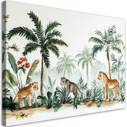 Obraz do pokoju dziecka, Palmy Zwierzęta Afrykańskie - 90x60