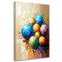 Obraz do salonu, Kolorowe Kule Plamy efekt farby olejnej - 60x90