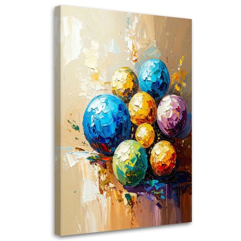 Obraz do salonu, Kolorowe Kule Plamy efekt farby olejnej - 60x90 Obraz do salonu, Kolorowe Kule Plamy efekt farby olejnej - 60x90