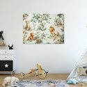 Obraz dziecięcy na ścianę, Słonie Lwy Dżungla - 60x40