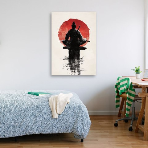 Obraz na płótnie, Japoński Samuraj Wojownik - 40x60 Obraz na płótnie, Japoński Samuraj Wojownik - 40x60