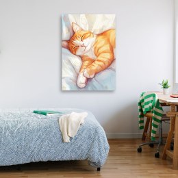 Obraz na płótnie, Kot Zwierzę Abstrakcja - 70x100