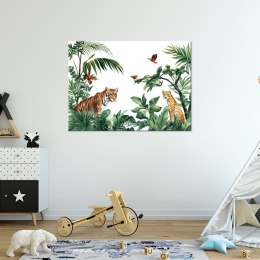 Obrazy dziecięce, Palmy Tygrys Zwierzęta Afryka - 120x80