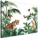Obrazy dziecięce, Palmy Tygrys Zwierzęta Afryka - 90x60