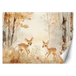 Fototapeta dla dzieci, Jelonki Zwierzęta w lesie Beżowy - 450x315