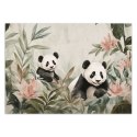 Fototapeta dla dzieci, Misie Pandy w kwiatach - 200x140