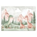 Fototapeta dla dzieci do pokoju, Dinozaury Góry Las Zielony - 250x175